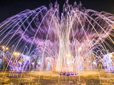 В Андижане завершено строительство одного из самых больших светомузыкальных фонтанов в стране